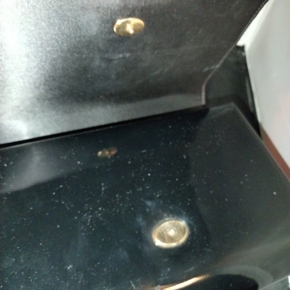 Black patent vintage Lewis box purse bag crossbody - Picture 8 of 12